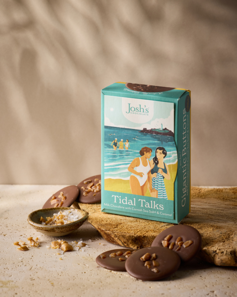 Josh's Chocolate Buttons - Tidal Talks; Milk Chocolate with Salted Caramel 140g