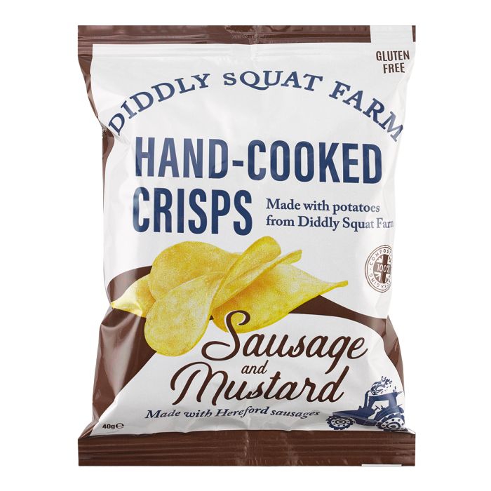 Diddly Squat Farm Sausage and Mustard Crisps 40g