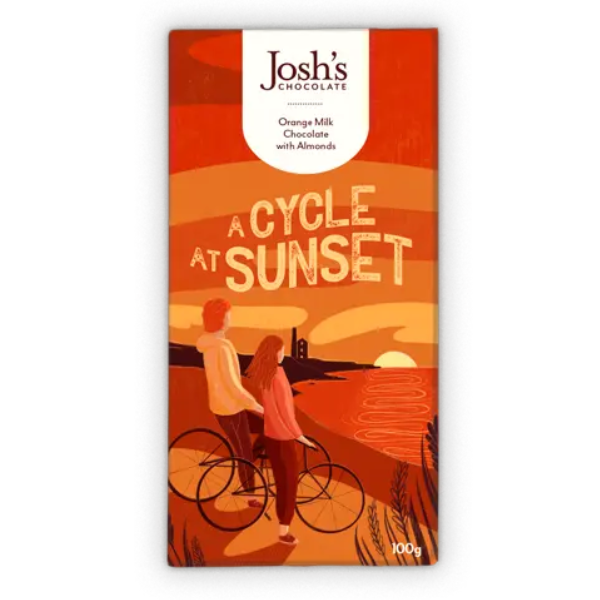 Josh's Chocolate A Cycle at Sunset