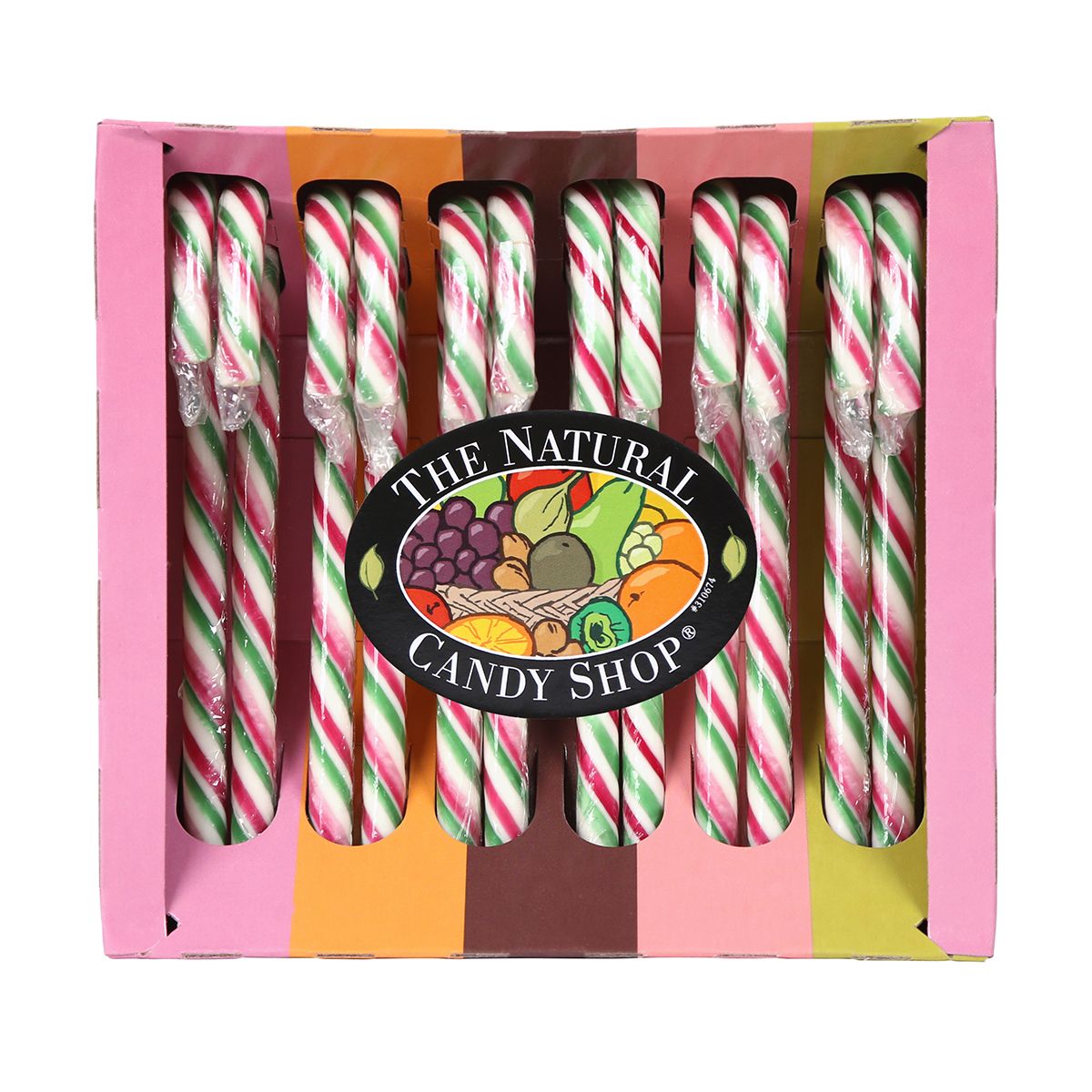 Natural Candy Shop Peppermint Candy Canes Cradle Pack 170g