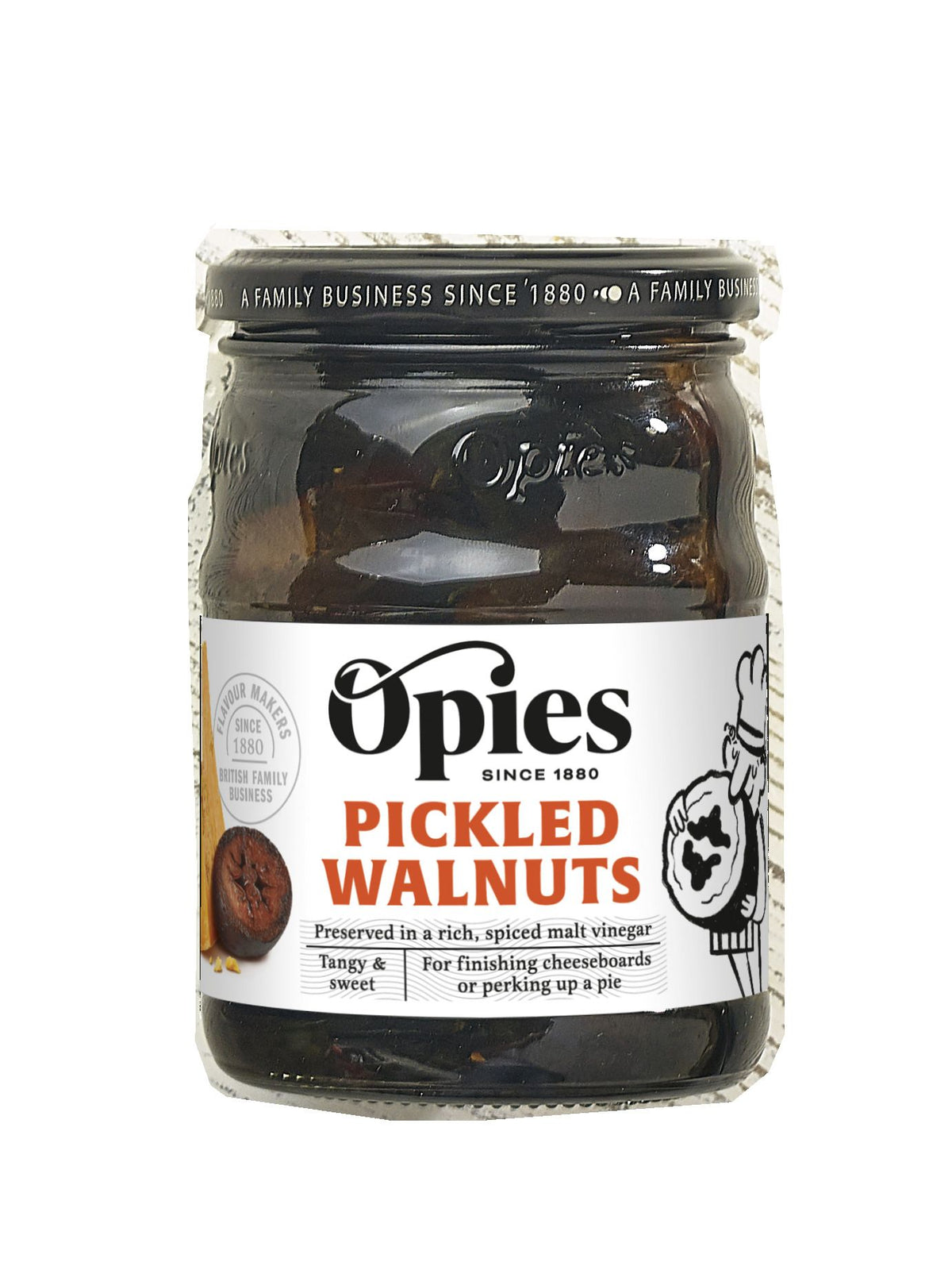 Opies Pickled Walnuts in Malt Vinegar 390g