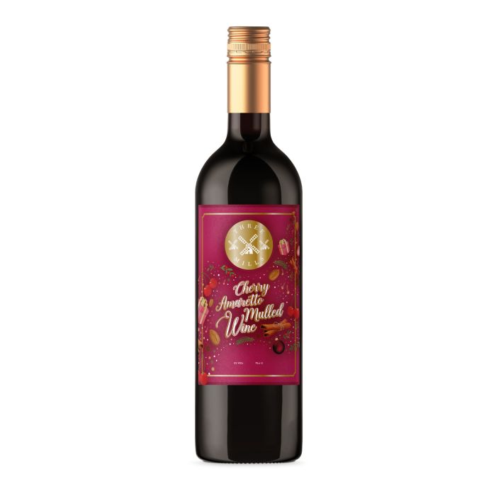Three Mills Cherry Amaretto Mulled Wine 5% ABV 750ml