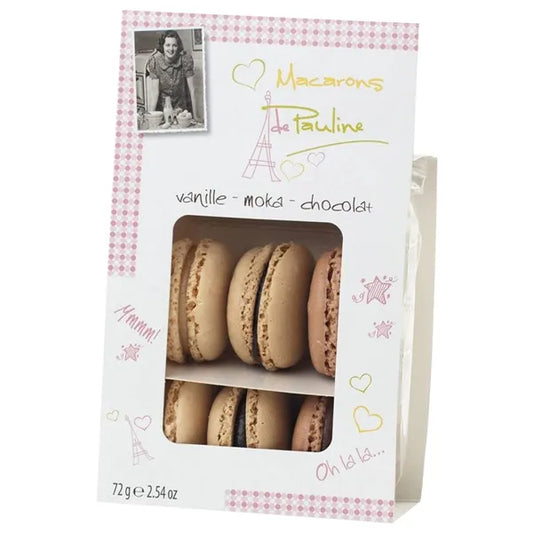 Macarons de Pauline Vanilla, Chocolate and Mocha 72g