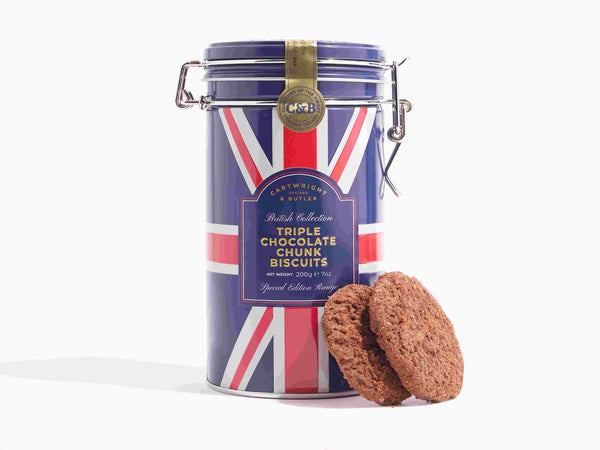 Cartwright & Butler British Collection Triple Chocolate Chunk Biscuits in Tin 200g