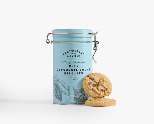 Milk Chocolate Chunk Biscuits in Tin 200g