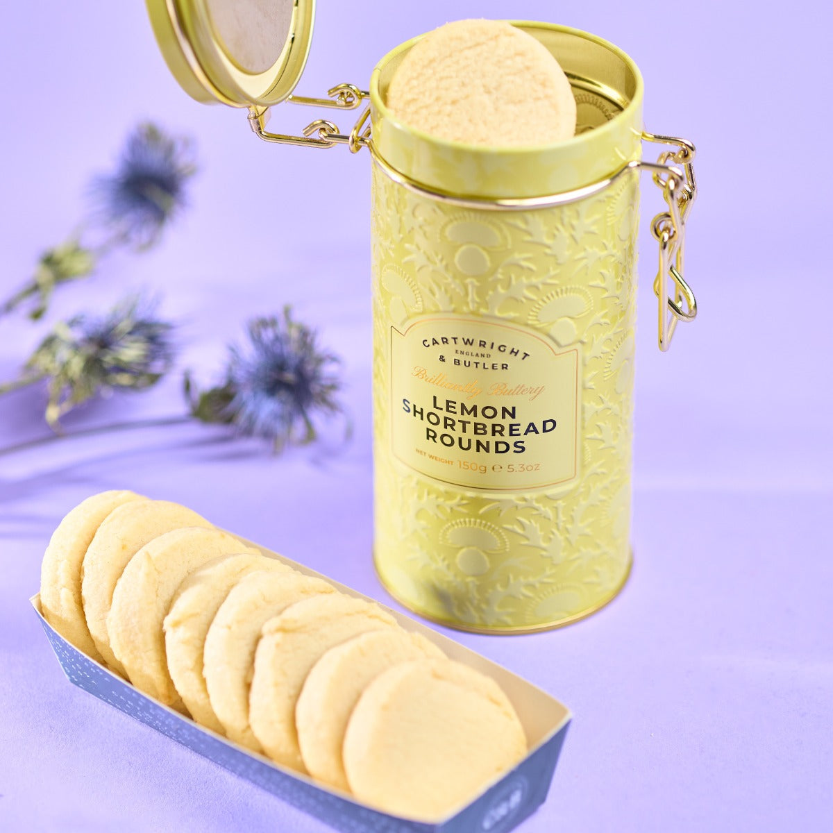 Cartwright & Butler Lemon Shortbread Rounds Tin 150g