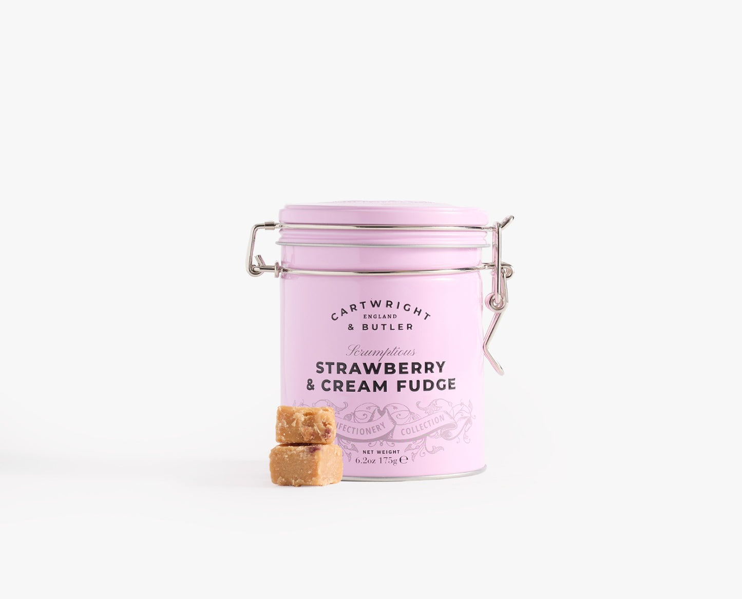 Cartwright & Butler Strawberry & Clotted Cream Fudge in Tin 175g