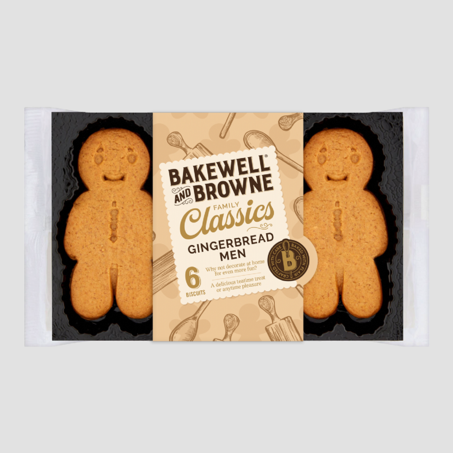Bakewell and Browne 6 Gingerbread Men 100g