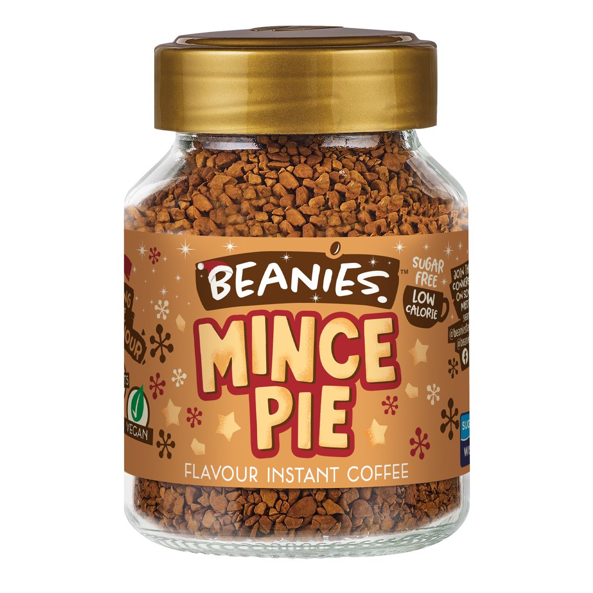 Beanies Mince Pie Flavored Instant Coffee 50g