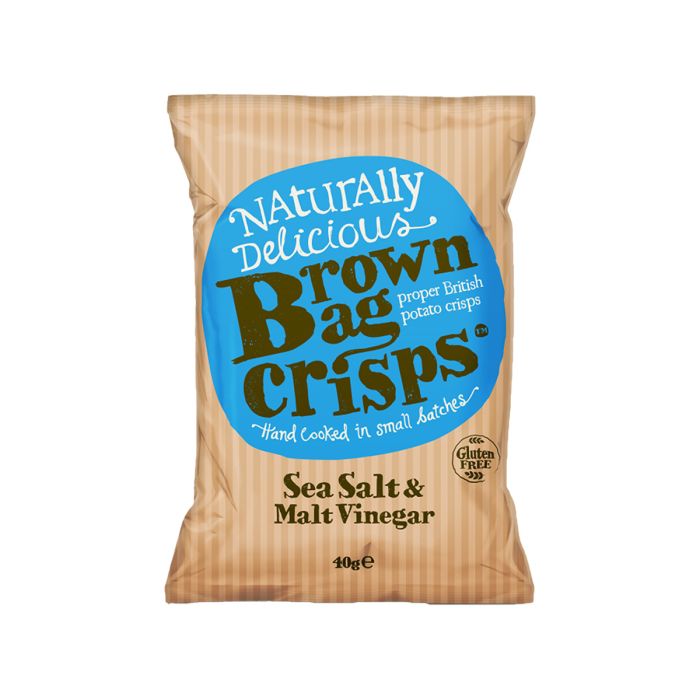 Brown Bag Crisps Sea Salt & Malt Vinegar 40g