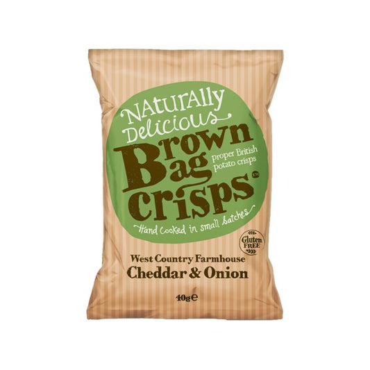 Brown Bag Crisps West Country Farmhouse Cheddar & Onion 40g