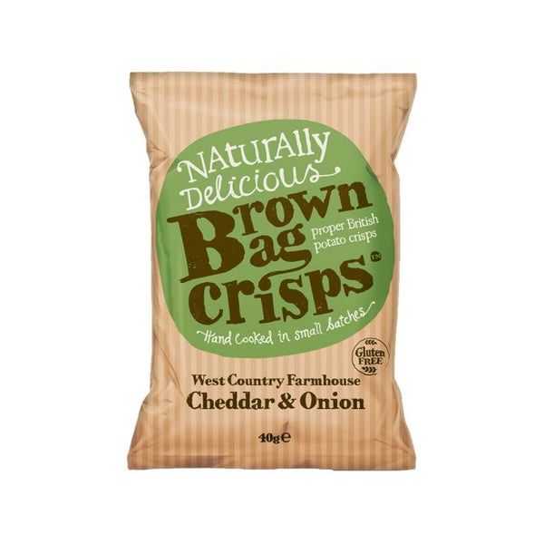 Brown Bag Crisps West Country Farmhouse Cheddar & Onion 40g