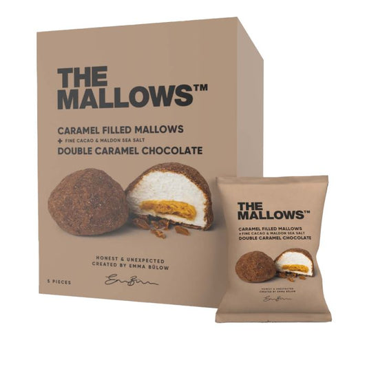 The Mallows Caramel-Filled Mallows Double Caramel Chocolate Box 80g