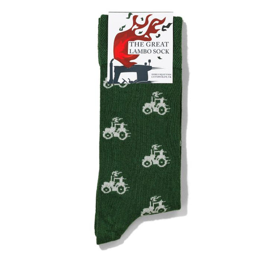 Diddly Squat Green Tractor Socks