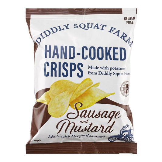 Diddly Squat Farm Sausage and Mustard Crisps 40g