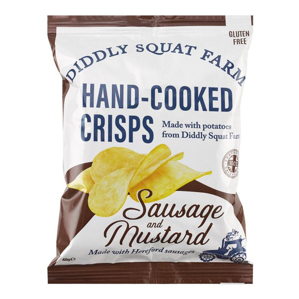 Diddly Squat Farm Sausage and Mustard Crisps 40g