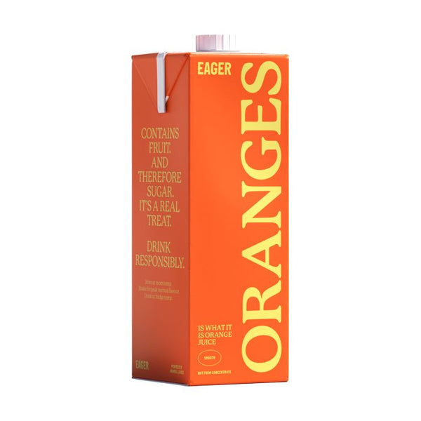 Eager Drinks - 100% Squeezed Smooth Orange Juice 1ltr