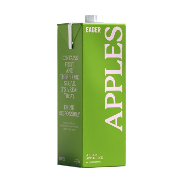 Eager Drinks Cloudy Pressed Apple Juice 1ltr