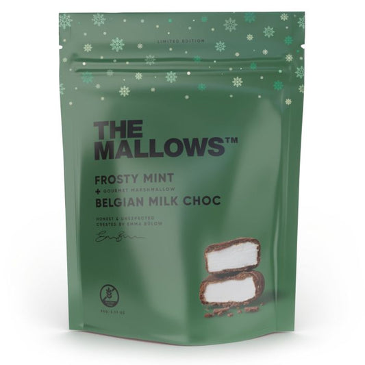 The Mallows Frosty Mint & Belgian Milk Chocolate Mallow Pouches 90g
