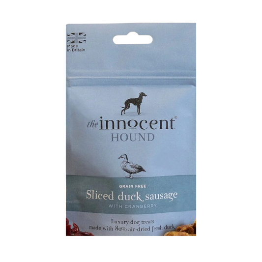 The Innocent Hound Grain Free Sliced Duck Sausage with Cranberry 70g