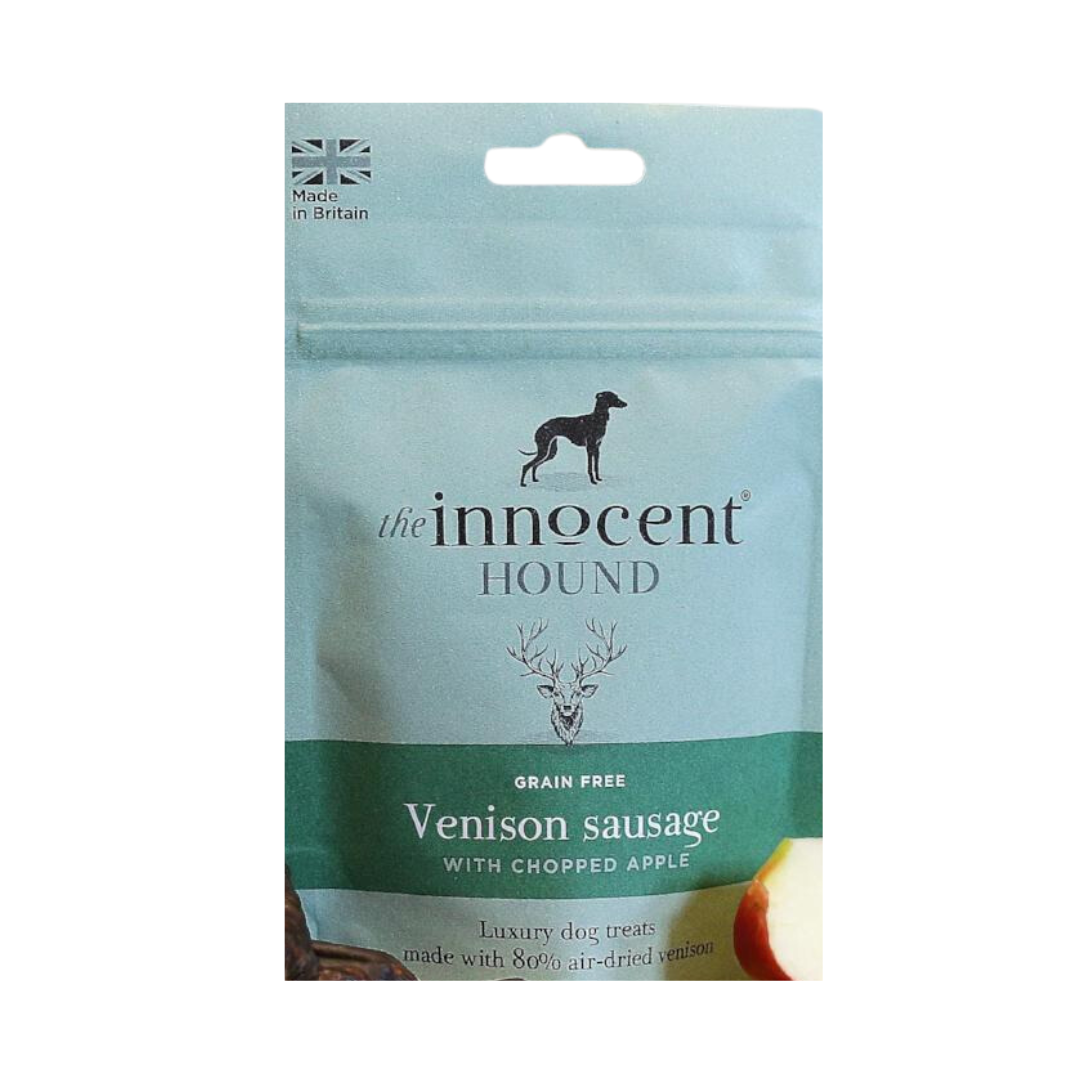 The Innocent Hound Grain Free Venison Sausages with Chopped Apple 70g