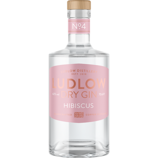 Ludlow Dry Gin No.4 Hibiscus, Orange & Pink Peppercorn 70cl