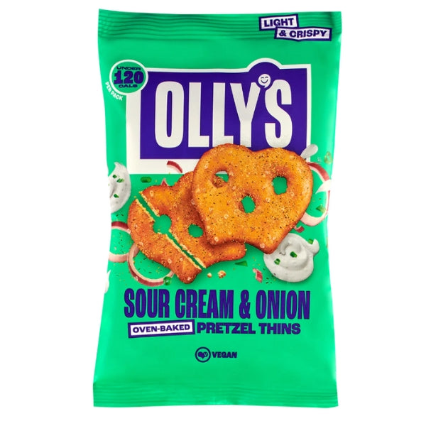 Olly's Pretzel Thins Sour Cream & Onion 140g
