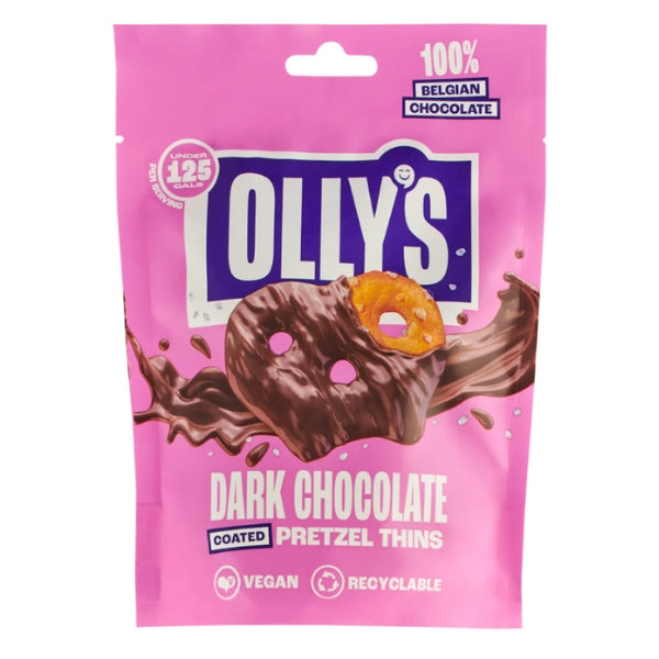 Olly's Pretzel Thins Dark Chocolate 90g