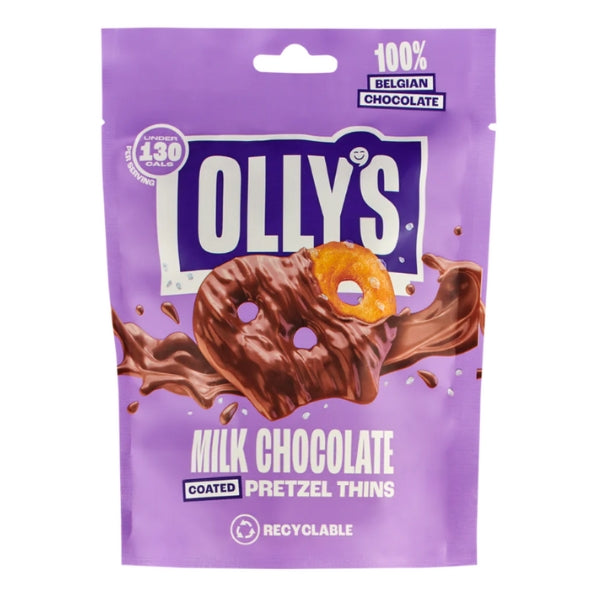 Olly's Pretzel Thins Milk Chocolate 90g