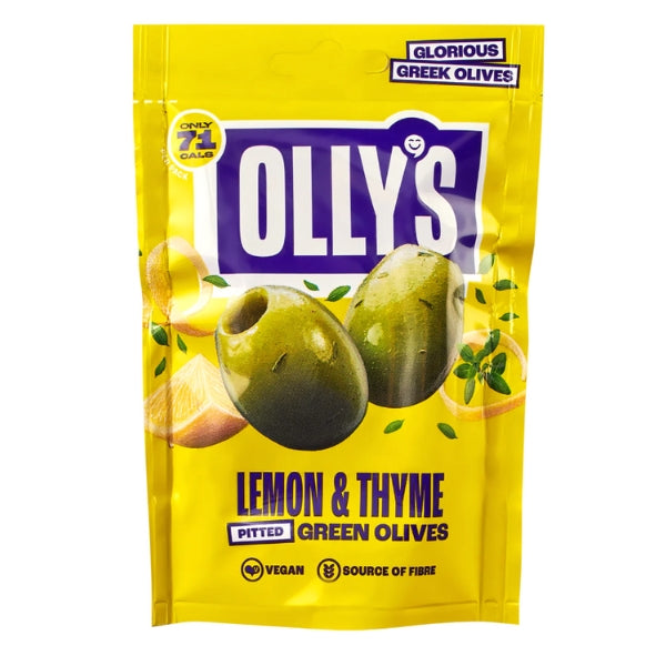 Olly's Pitted Green Olives Lemon & Thyme 50g