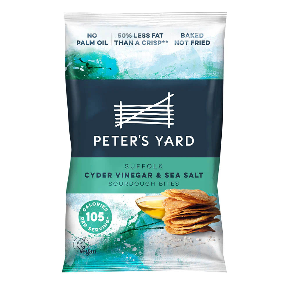 Peters Yard Sourdough Bites Suffolk Cyder & Sea Salt 90g