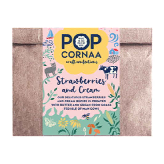 PopCornaa Strawberries & Cream Manx Popcorn 35g