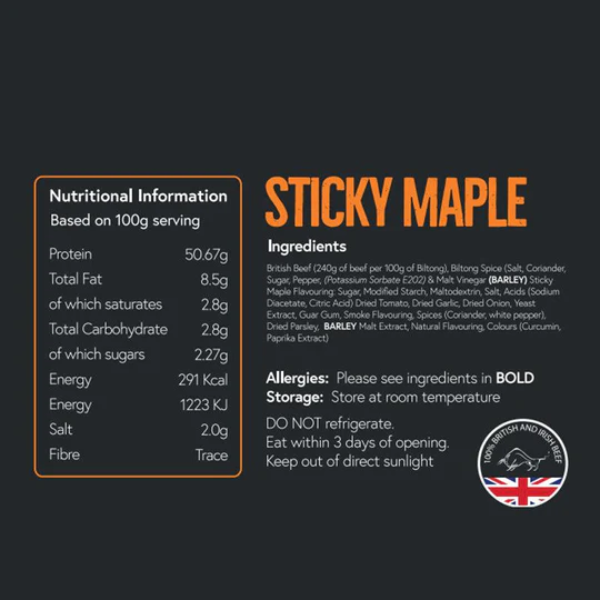 The Weston Biltong Company Sticky Maple Beef Biltong 35g