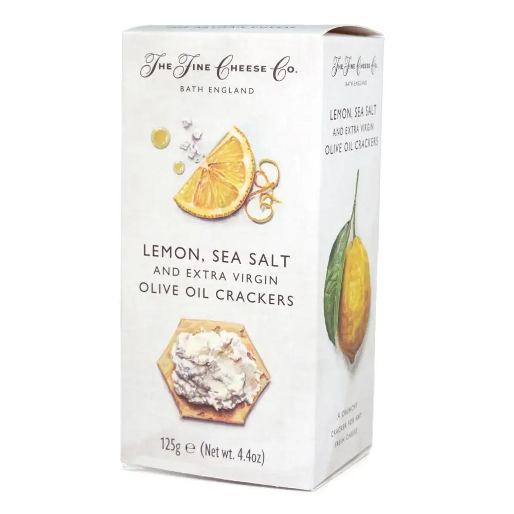 The Fine Cheese Co. Lemon, Sea Salt & Extra Virgin Olive Oil Crackers 125g